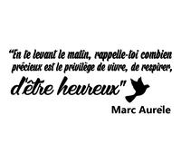 Sticker citation rappelle-toi le privilège de vivre - Marc Aurèle