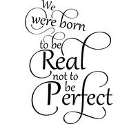 Sticker citation Real not to be perfect