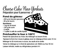 Sticker citation recette Cheese cake New Yorkais