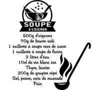 Sticker citation recette Soupe à l'oignon