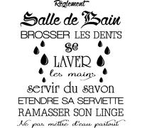 Sticker citation Réglement salle de bain