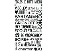 Sticker citation règles de notre maison