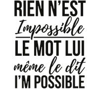 Sticker Citation Rien n'est impossible