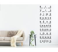 Sticker Citation Ris, Vis, Aime... - Nombreuses tailles et couleurs disponibles