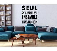 Sticker Citation Seul on va plus vite - Nombreuses tailles et couleurs disponibles