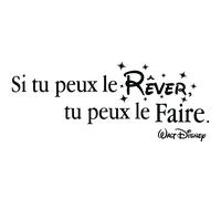 Sticker citation Si tu peux le rêver - Walt Disney