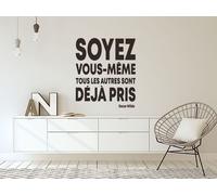 Sticker Citation Soyez vous même de Oscar Wilde - Nombreuses tailles et couleurs disponibles