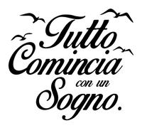 Sticker citation Tutto comincia con un sogno
