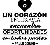 Sticker citation Un corazon - Paulo Coelho