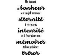 Sticker citation Un instant de bonheur
