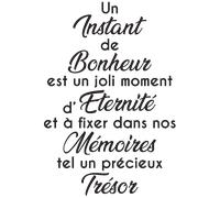 Sticker citation un instant de bonheur