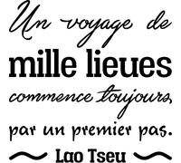 Sticker citation un voyage de mille lieues - Lao Tseu