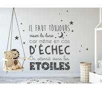 Sticker Citation Viser la Lune - Nombreuses tailles et couleurs disponibles