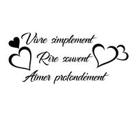 Sticker citation vivre simplement