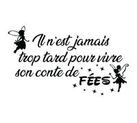 Sticker citation vivre son conte de fées