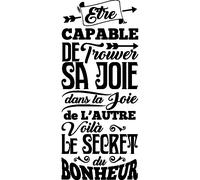 Sticker citation Voilà le secret du bonheur ...