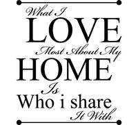 Sticker citation What I love most about my home