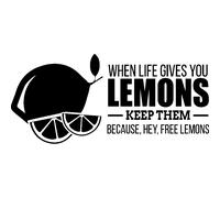 Sticker citation When life gives you lemons