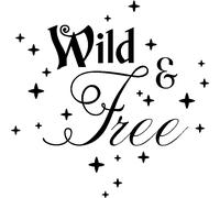 Sticker citation Wild and free design