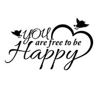 Sticker citation You are free to be happy