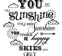 Sticker citation You are my only sunshine