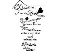 Sticker citation Zuhause ist wo die liebe