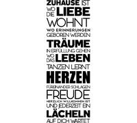 Sticker citation Zuhause ist wo die liebe wohnt