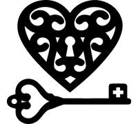 Sticker Clé de mon coeur