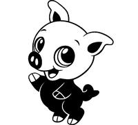 Sticker Cochonnet à deux pattes