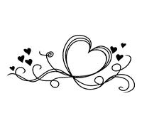 Sticker coeur baroque