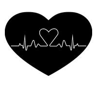 Sticker Coeur battant artistique