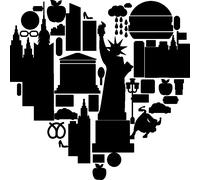 Sticker Coeur de New york