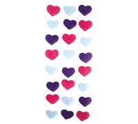 Sticker coeur en moumoute 1,8 x 1,5 cm x 24 pièces
