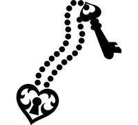 Sticker Coeur en serrure