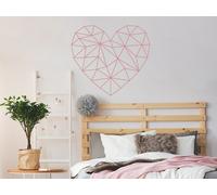 Sticker Coeur Géométrique - Nombreuses tailles et couleurs disponibles