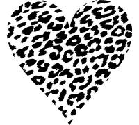 Sticker coeur leopard