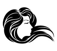 Sticker coiffure Fille à la belle chevelure