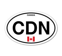 Sticker Collective CDN Canada Country Code Oval Flag Bumper Water Proof Vinyl