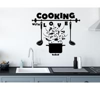Sticker Cooking with love casserole - Nombreuses tailles et couleurs disponibles