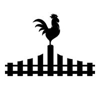 Sticker coq silhouette