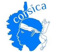 Sticker Corse, Stickers Auto Corsica, Autocollant Tete de Maure, Vinyle haute performance pour Voiture (21 x 24 cm, bleu electrique)