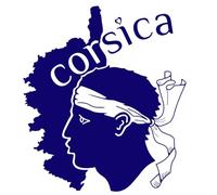 Sticker Corse, Stickers Auto Corsica, Autocollant Tete de Maure, Vinyle haute performance pour Voiture (bleu nuit, 15 x 17 cm)