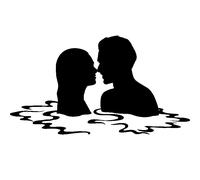 Sticker Couple d'amoureux dans l'eau