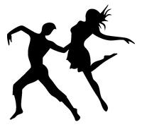 Sticker Couple Danseurs Opéra