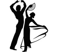 Sticker couple de danseurs flamenco