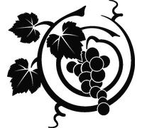 Sticker Couronne de vignes et de raisins