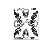 Sticker Crâne avec ailes 14 x 16 cm