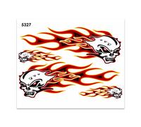 Sticker Crâne en flammes 35 x 25 cm