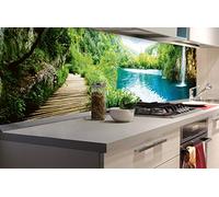Sticker crédence - Cuisine Relax en FORÊT 180 x 60 cm | Mur Arrière de la Cuisine - Crédence adhésive