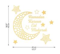 Sticker Croissant du Ramadan,Sticker mural autocollant 3D,Décalques muraux du Ramadan